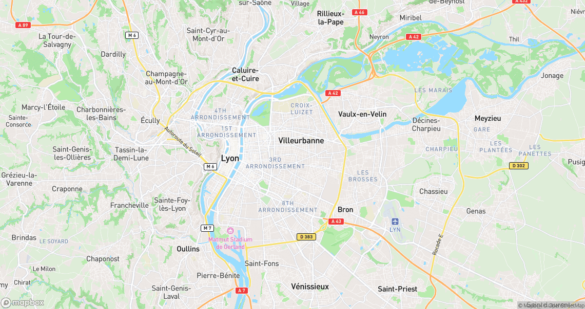 Localisation de la voiture à Lyon