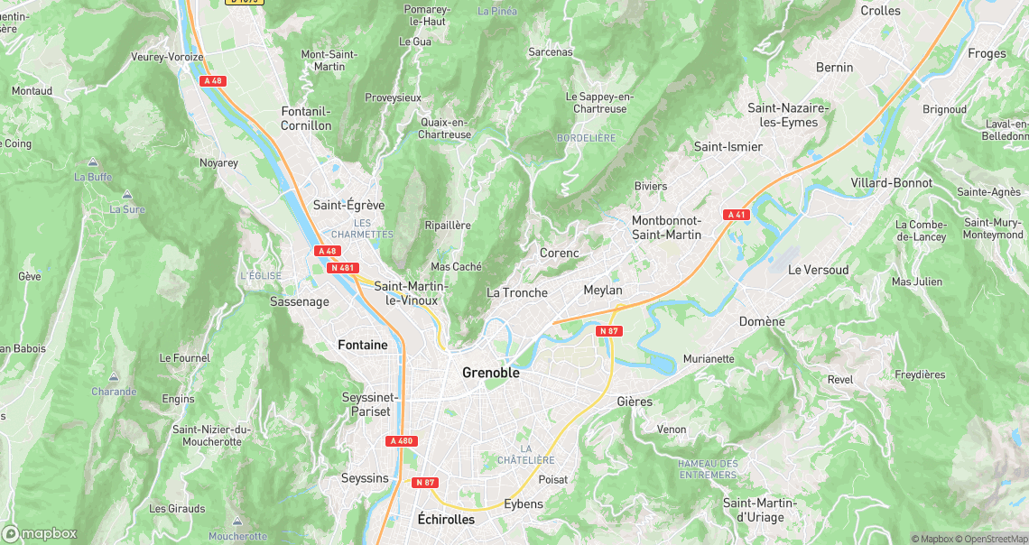 Localisation de la voiture à La Tronche