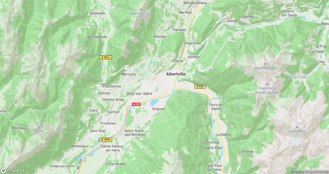 Localisation de la voiture à Albertville