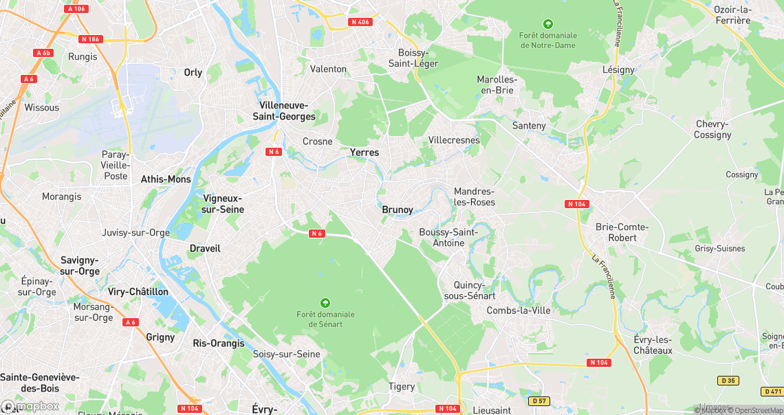 Localisation de la voiture à Brunoy