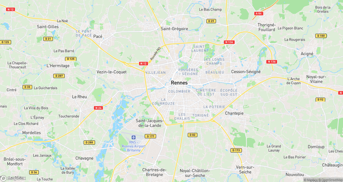 Localisation de la voiture à Rennes