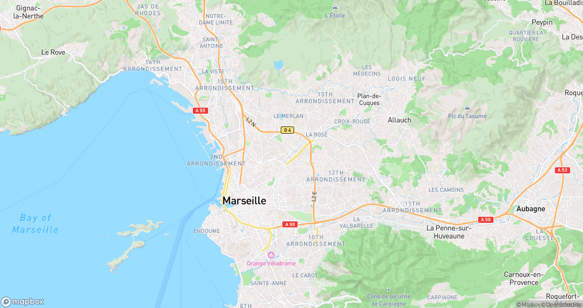 Localisation de la voiture à Marseille