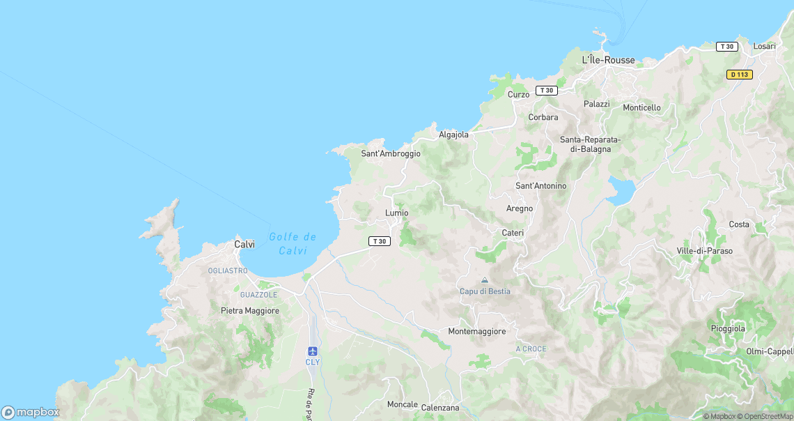 Localisation de la voiture à Lumio