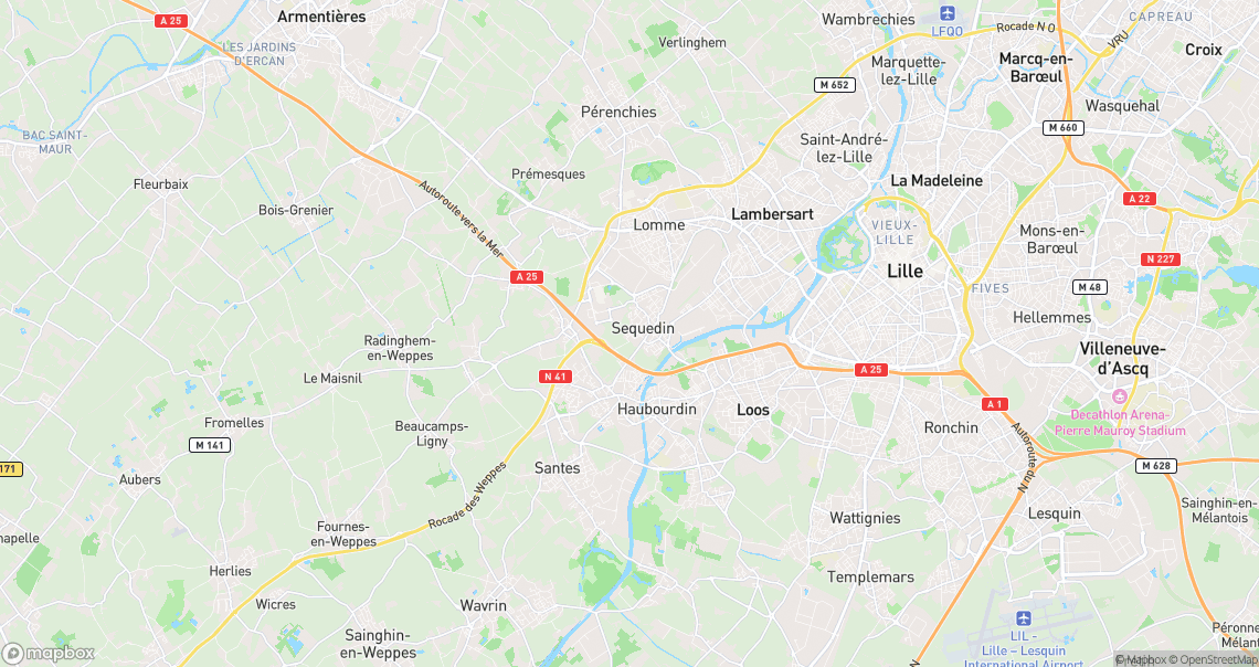 Localisation de la voiture à Sequedin