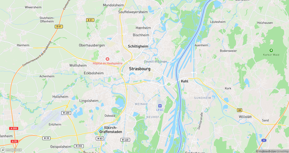 Localisation de la voiture à Strasbourg