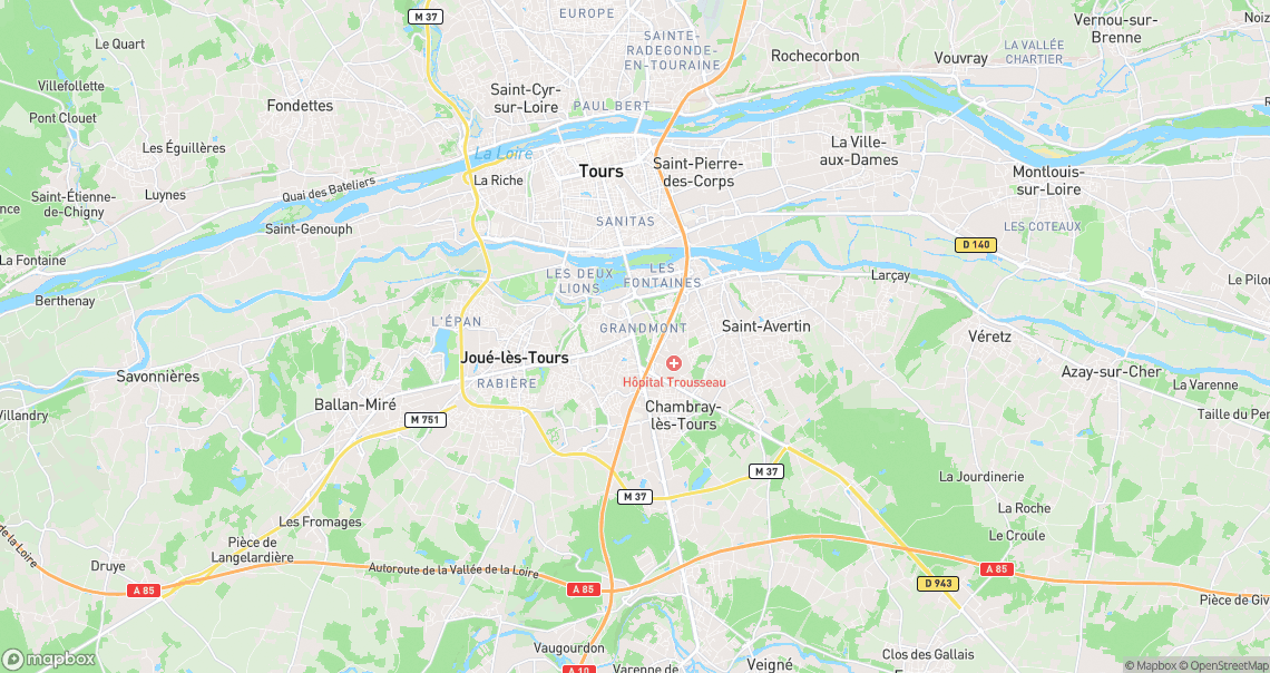 Localisation de la voiture à Tours