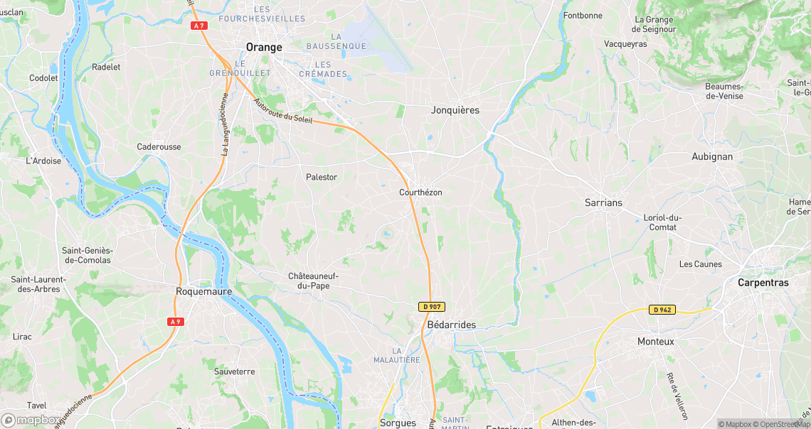 Localisation de la voiture à Courthézon