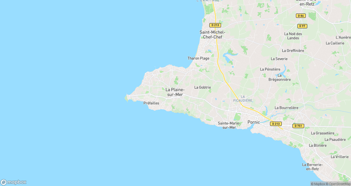 Localisation de la voiture à La Plaine-sur-Mer