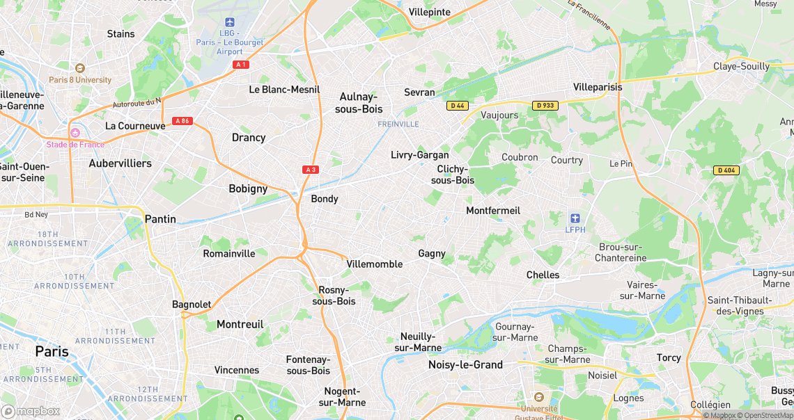 Localisation de la voiture à Le Raincy