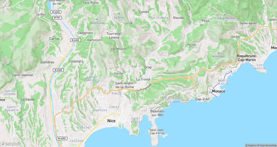 Localisation de la voiture à Nice