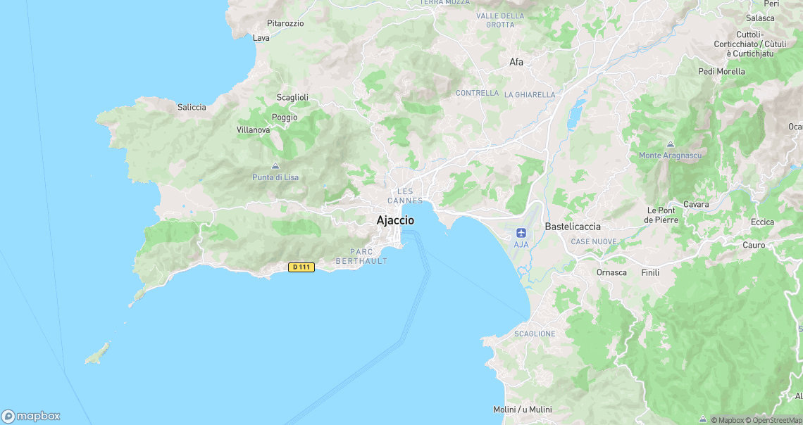 Localisation de la voiture à Ajaccio