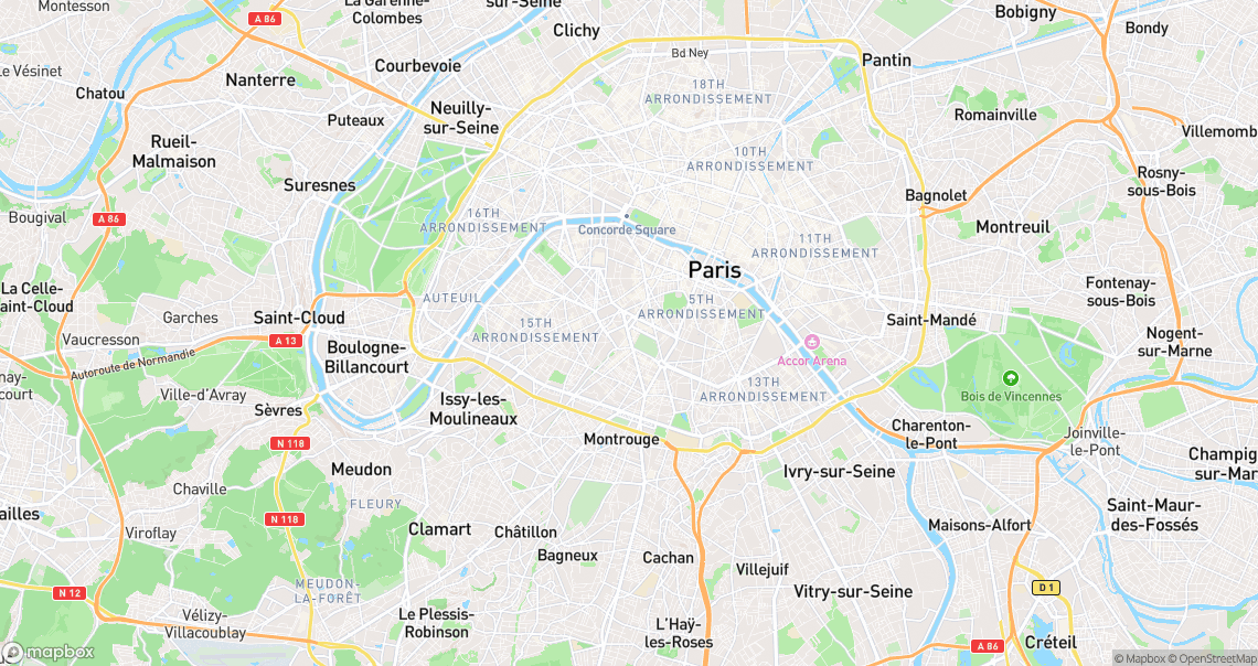 Localisation de la voiture à Paris