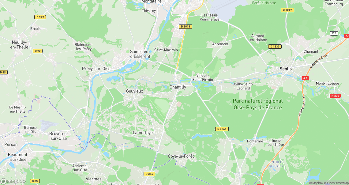 Localisation de la voiture à Chantilly