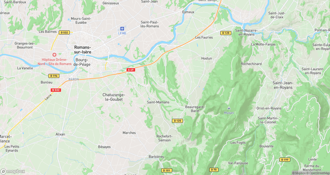Localisation de la voiture à Beauregard-Baret