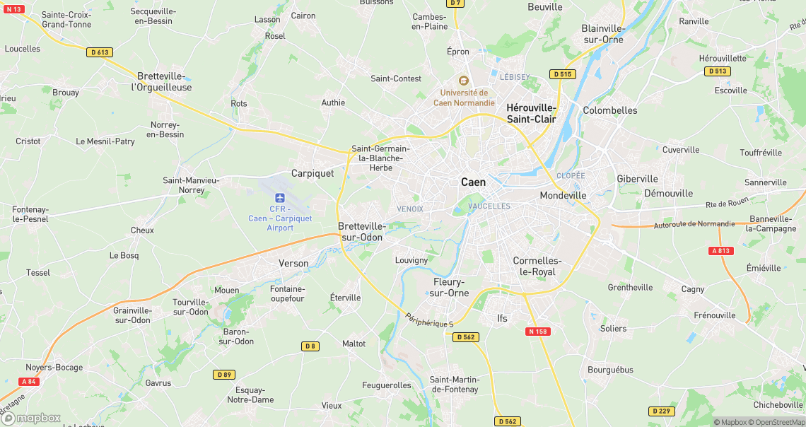 Localisation de la voiture à Caen