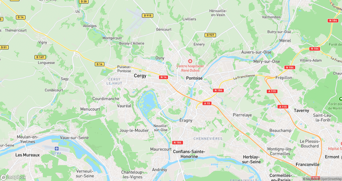 Localisation de la voiture à Cergy