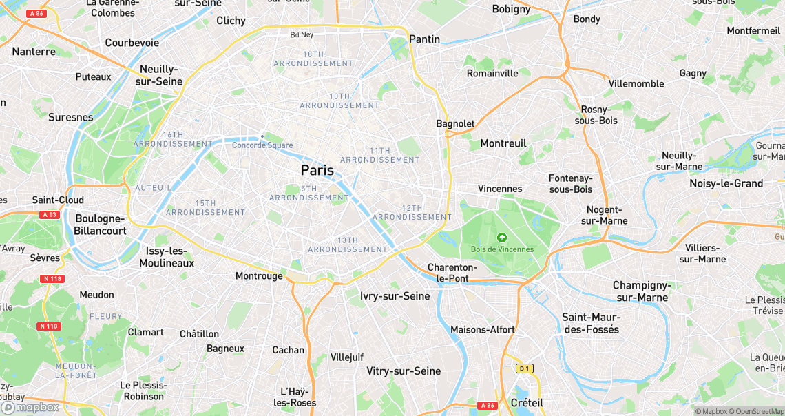 Localisation de la voiture à Paris