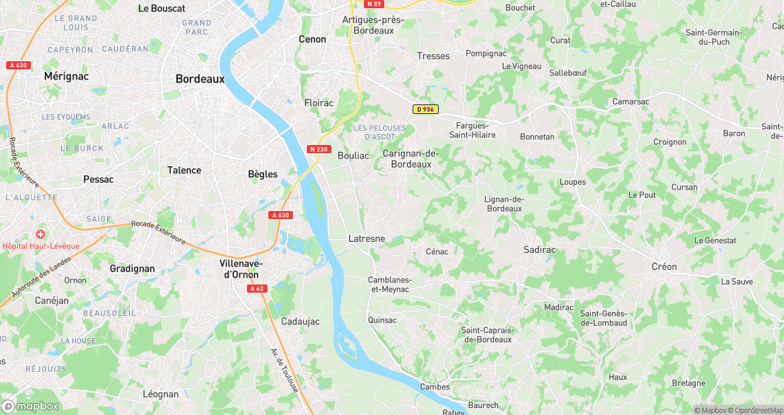 Localisation de la voiture à Latresne