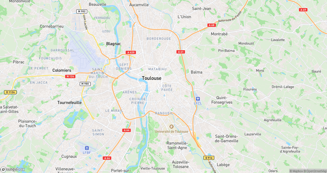 Localisation de la voiture à Toulouse