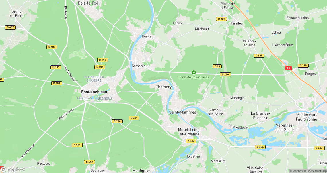 Localisation de la voiture à Thomery
