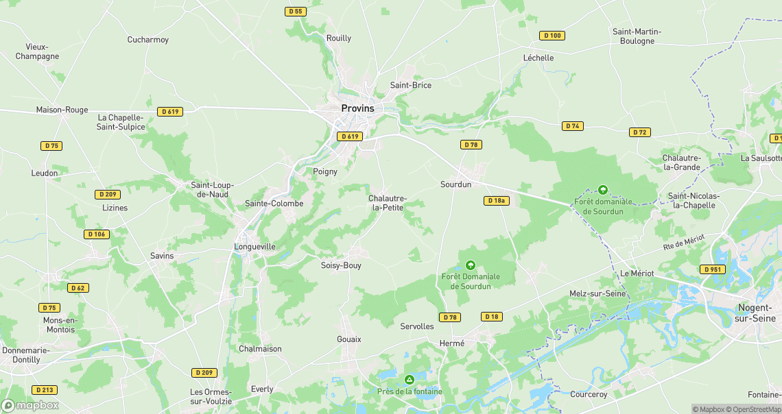 Localisation de la voiture à Chalautre-la-Petite