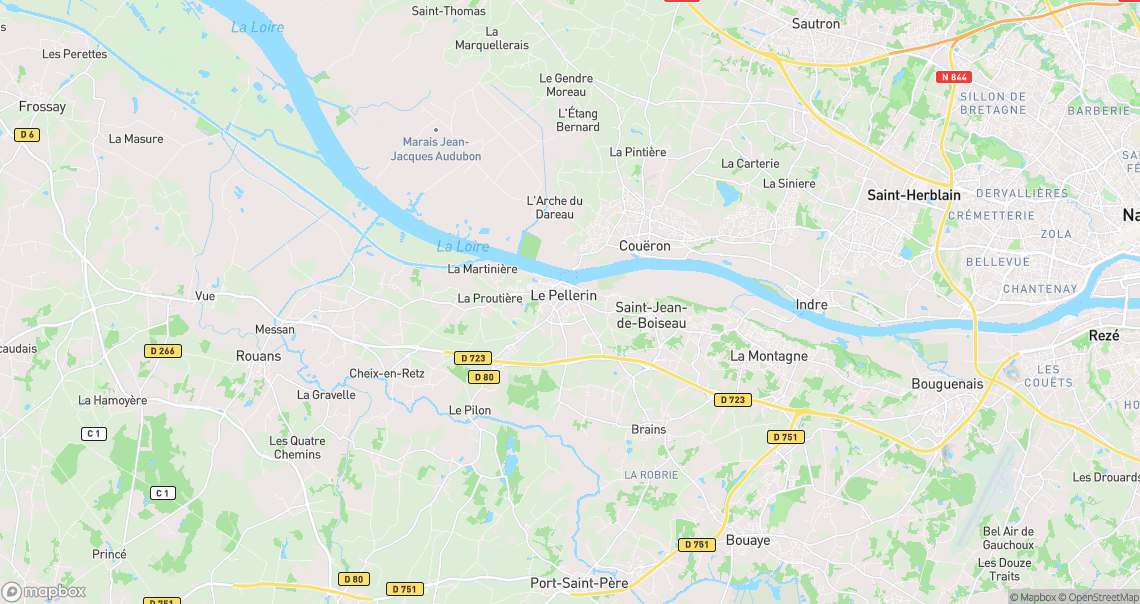 Localisation de la voiture à Le Pellerin