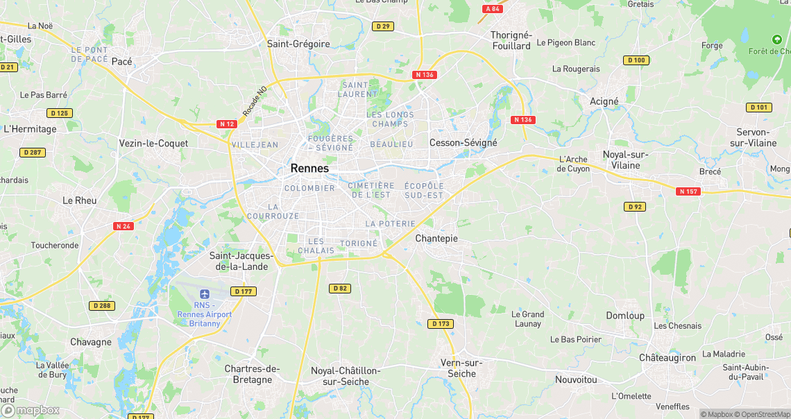 Localisation de la voiture à Rennes
