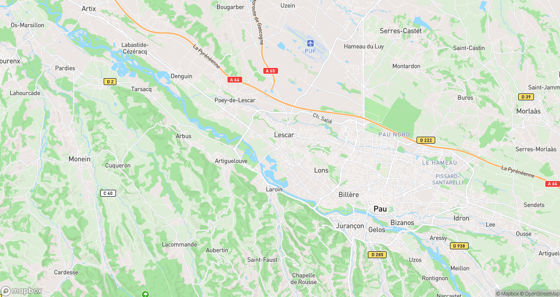 Localisation de la voiture à Lescar