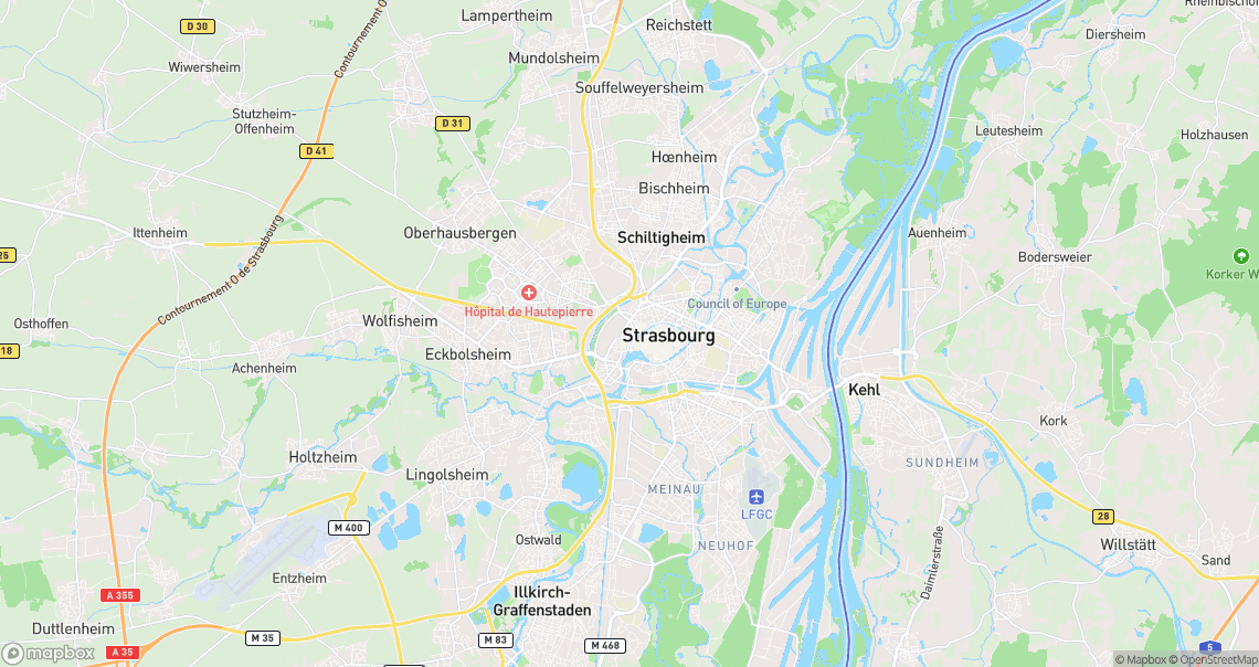 Localisation de la voiture à Strasbourg