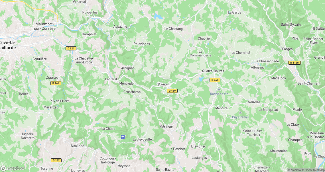 Localisation de la voiture à Beynat