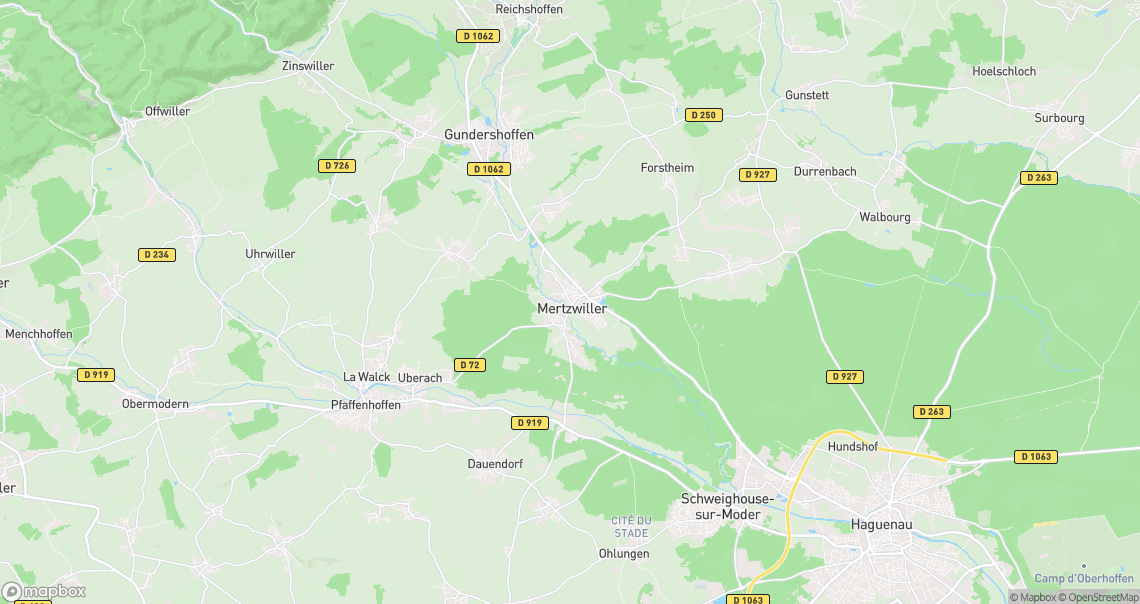 Localisation de la voiture à Mertzwiller