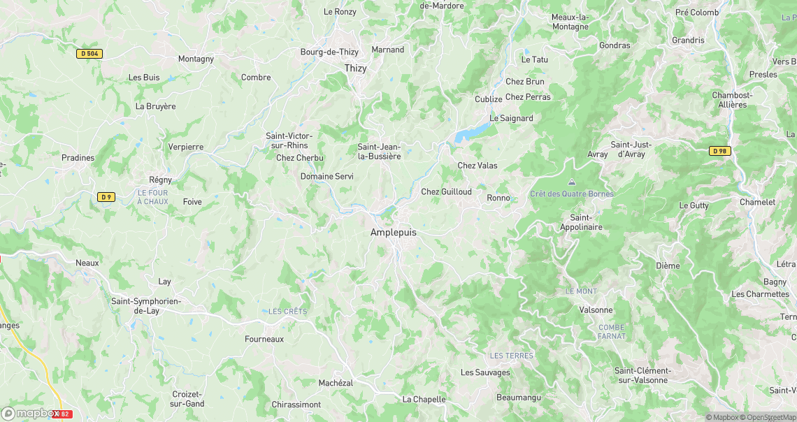 Localisation de la voiture à Amplepuis