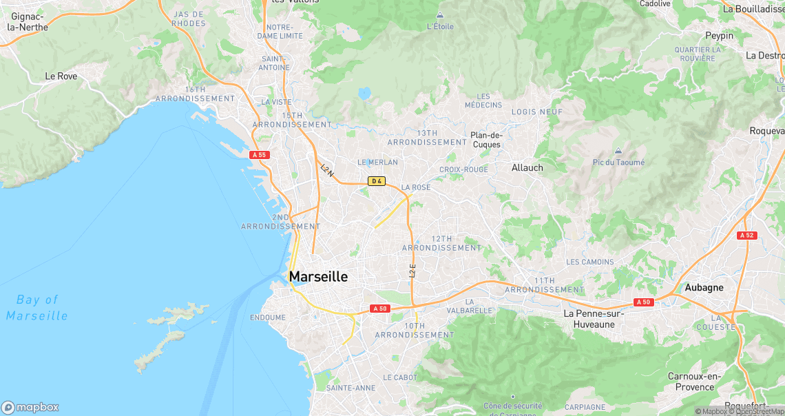 Localisation de la voiture à Marseille