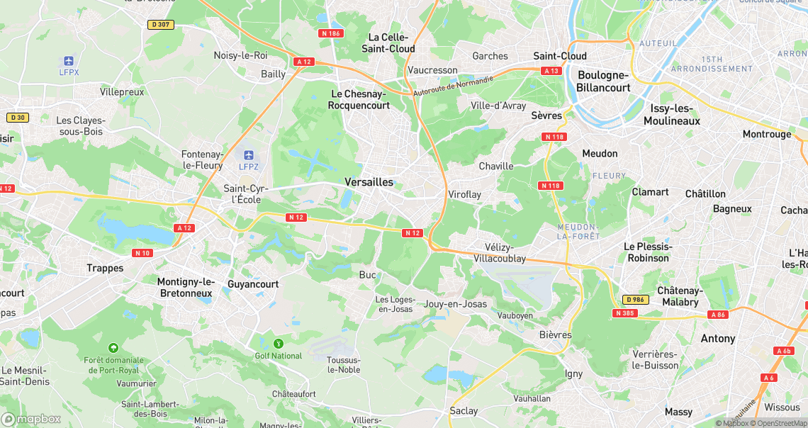 Localisation de la voiture à Versailles
