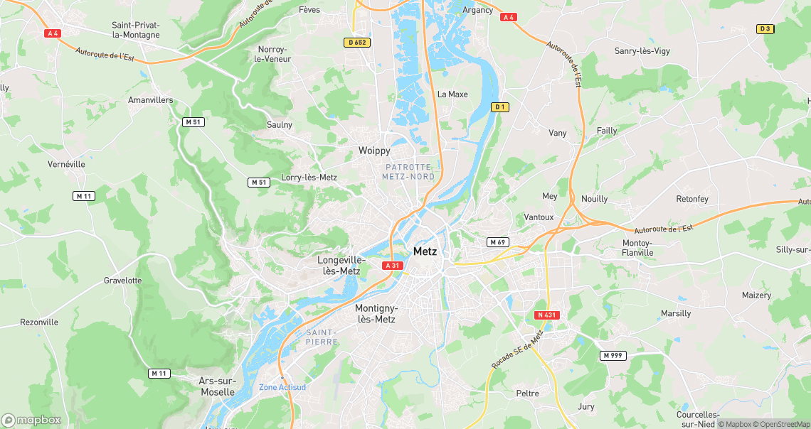 Localisation de la voiture à Metz