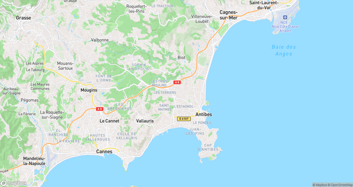 Localisation de la voiture à Antibes