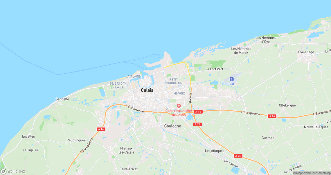 Localisation de la voiture à Calais