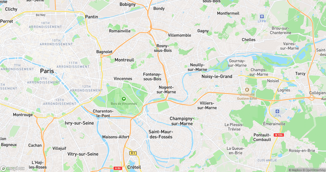 Localisation de la voiture à Nogent-sur-Marne