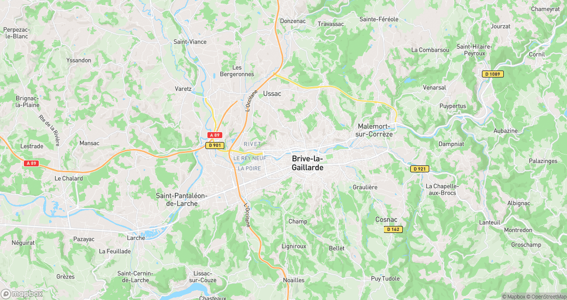 Localisation de la voiture à Brive-la-Gaillarde