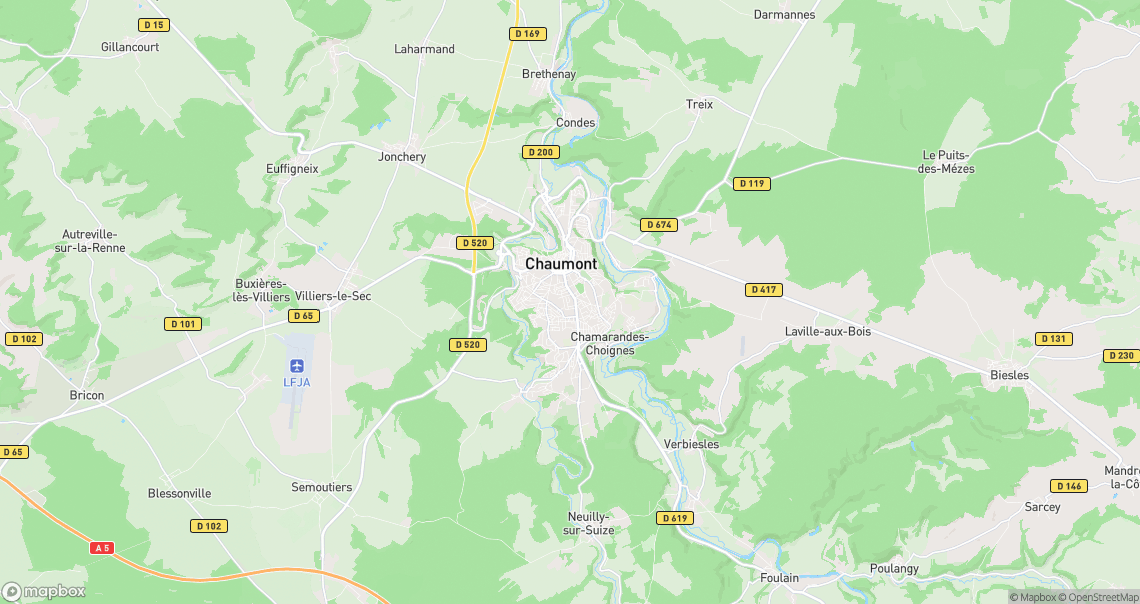 Localisation de la voiture à Chaumont