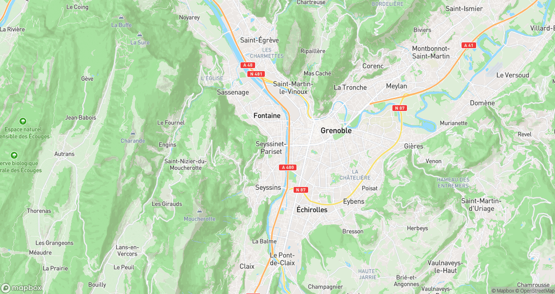 Localisation de la voiture à Seyssinet-Pariset