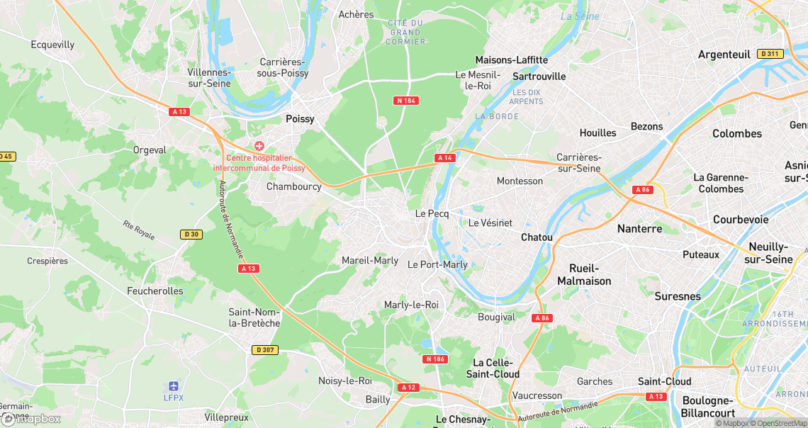 Localisation de la voiture à Saint-Germain-en-Laye