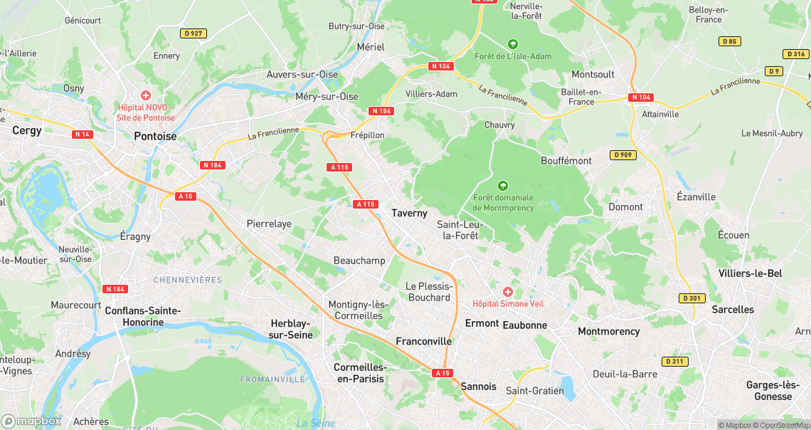 Localisation de la voiture à Taverny