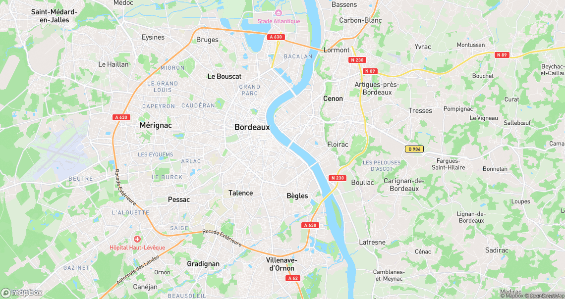 Localisation de la voiture à Bordeaux