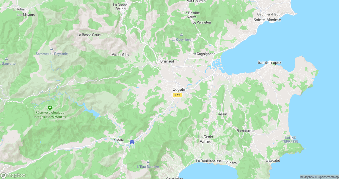 Localisation de la voiture à Cogolin