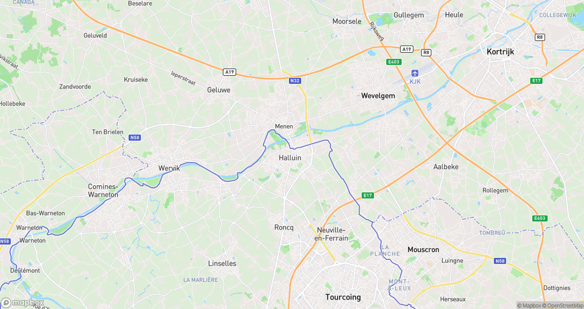 Localisation de la voiture à Halluin