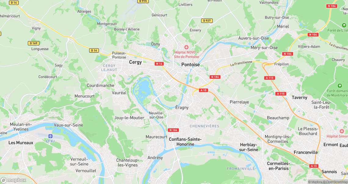 Localisation de la voiture à Cergy