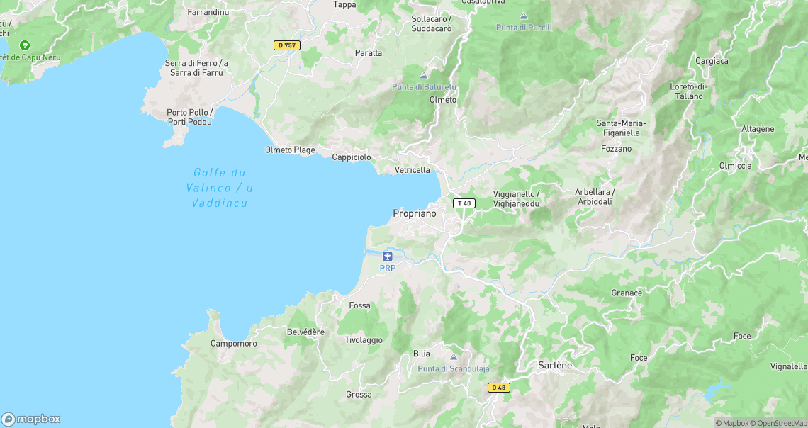 Localisation de la voiture à Propriano