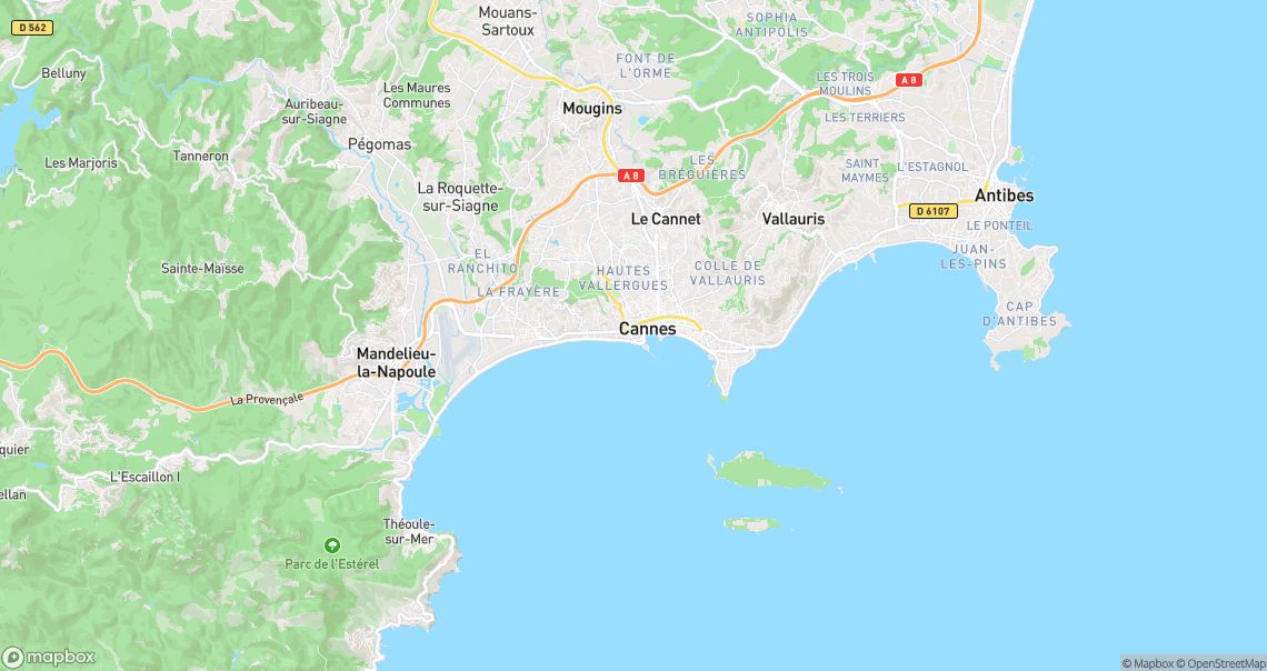 Localisation de la voiture à Cannes