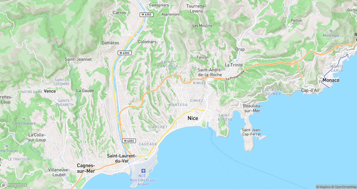 Localisation de la voiture à Nice